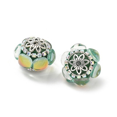 Acrylic Rhinestone Rondelle Beads CLAY-NH0003-02AS-01-1
