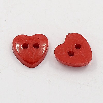 Acrylic Heart Buttons BUTT-E071-A-02-1