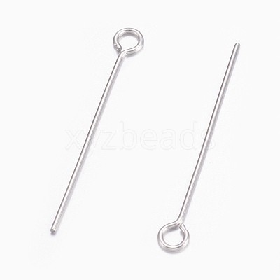 Tarnish Resistant 304 Stainless Steel Eye Pins STAS-O105-01P-0.6x25mm-1