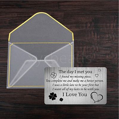 Rectangle 201 Stainless Steel Blank Thermal Transfer Wallet Card DIY-WH0252-011-1