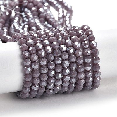 Electroplate Opaque Glass Beads Strands EGLA-A035-P4mm-A11-1