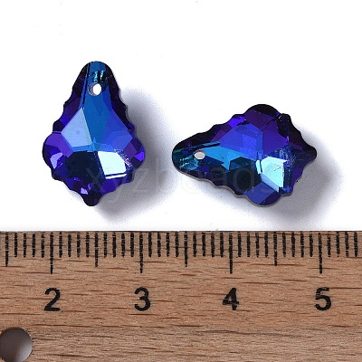 AB Color Plated Electroplate Glass Pendants EGLA-O003-06C-11-1