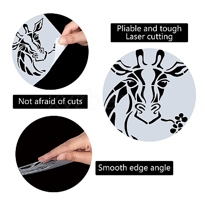 PET Plastic Drawing Painting Stencils Templates DIY-WH0244-063-1