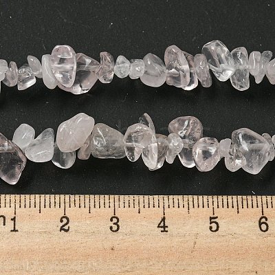 Natural Rose Quartz Chip Beads Strands F007-02-1