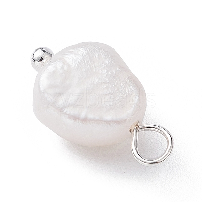 Natural Pearl Potato Charms PALLOY-JF02199-01-1