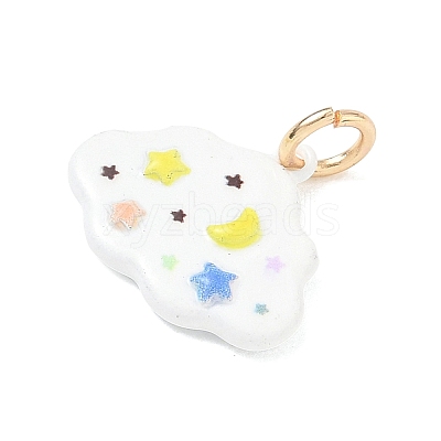 Brass Enamel Pendants KK-CBAE20A-04G-1