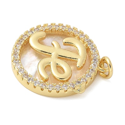 Brass Micro Pave Cubic Zirconia Pendants KK-K298-29A-G-1