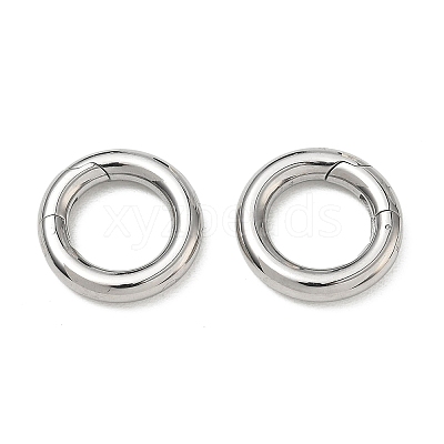 Tarnish Resistant 304 Stainless Steel Spring Gate Rings X-STAS-D070-01P-1