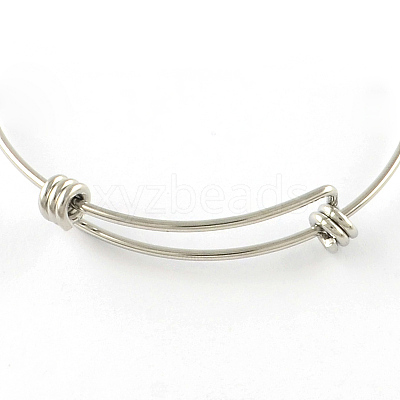 Tarnish Resistant Adjustable 201 Stainless Steel Expandable Bangle Making STAS-R069-04-1