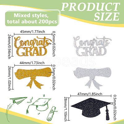 200Pcs Paper Confetti AJEW-GA0008-68-1
