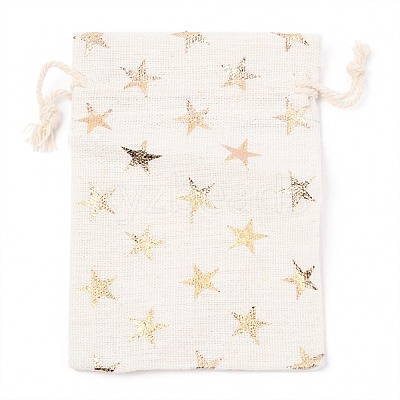 Christmas Theme Cotton Fabric Cloth Bag X-ABAG-H104-B01-1