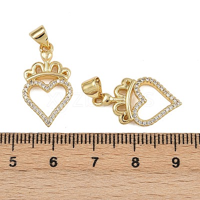 Brass Micro Pave Cubic Zirconia Pendants ZIRC-I367-12G-04-1