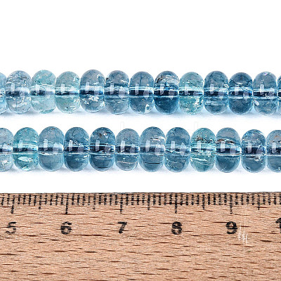 Crackle Transparent Glass Beads Strands GLAA-N074-02A-11-1