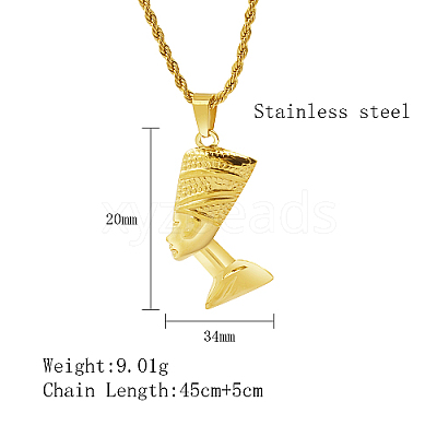 304 Stainless Steel Pendant Necklaces TD1825-1-1