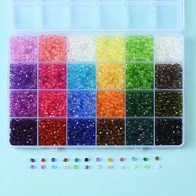138g 23Colors Transparent Acrylic Beads TACR-FS0001-69-1