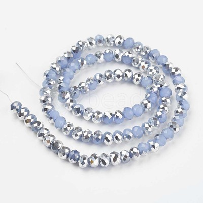 Electroplate Glass Beads Strands EGLA-A034-J6mm-M07-1