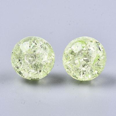 Transparent Crackle Acrylic Round Beads Strands CCG-R002-12mm-07-1
