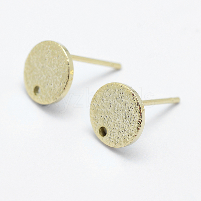 Brass Stud Earring Findings X-KK-F728-22G-NF-1