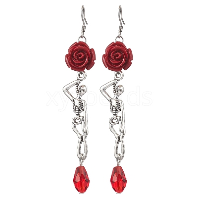 304 Stainless Steel Dangle Earrings EJEW-JE06065-S-1