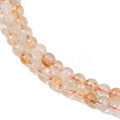 Heated Natural Citrine Bead Strands G-P466-01E-01-1
