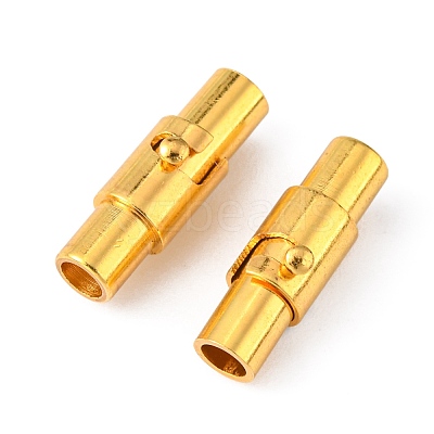 Brass Locking Tube Magnetic Clasps MC079-G-1