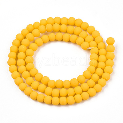 Opaque Glass Beads Strands GLAA-T032-P4mm-MD08-1