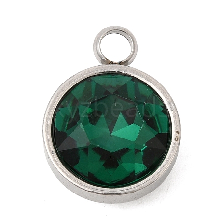 Birthstone Theme May 304 Stainless Steel Pendants STAS-G082-17P-05-1