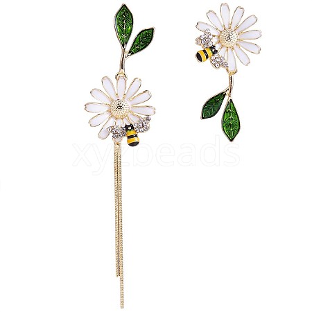 Daisy & Bee Enamel Asymmetric Earrings JE963A-1