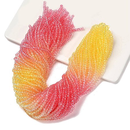 Transparent Painted Glass Beads Strands X1-DGLA-A034-T3mm-A07-1
