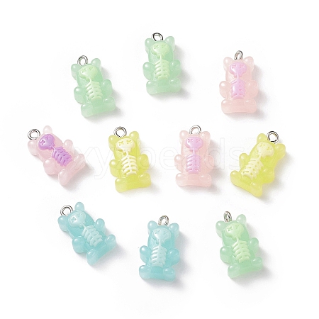 Opaque Resin Pendants X-RESI-E011-01P-1