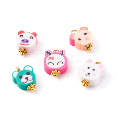 Polymer Clay Charms PALLOY-JF00681-1