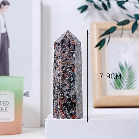 Point Tower Natural Fluorescent Syenite Rock Home Display Decoration PW-WG91074-01-1