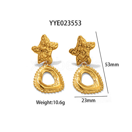 Fashionable Irregular Double-layer Stainless Steel Stud Earrings for Women Summer Accessories MT3122-10-1