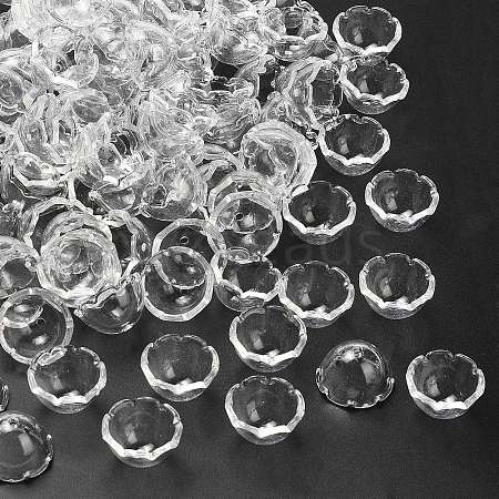 Transparent Acrylic Bead Caps OACR-Z030-03C-1