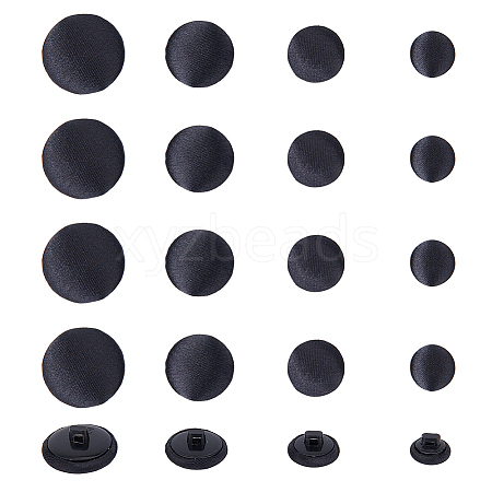 40Pcs 4 Styles 1-Hole Plastic Buttons BUTT-DC0001-04-1