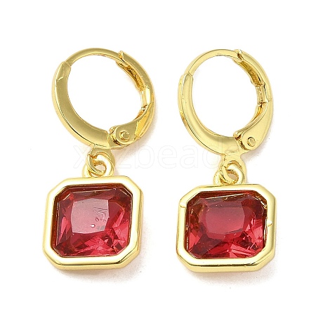 Real 18K Gold Plated Brass Dangle Leverback Earrings EJEW-L268-005G-02-1