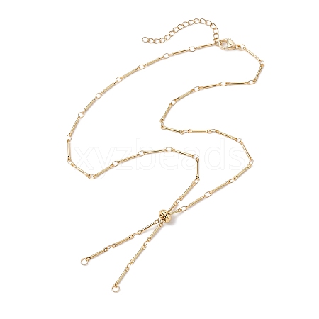 Brass Slider Necklace Makings AJEW-JB01275-01-1