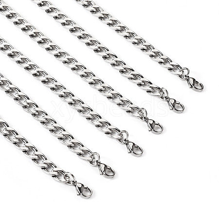 Titanium Steel Curb Chain Necklaces for Men Women NJEW-TAC0001-018-1