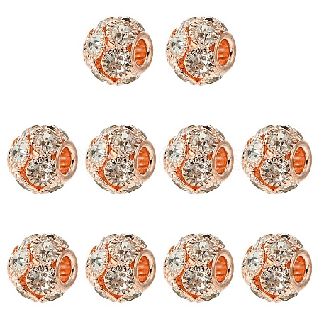 10Pcs Brass Beads RB-YW0001-19RG-1