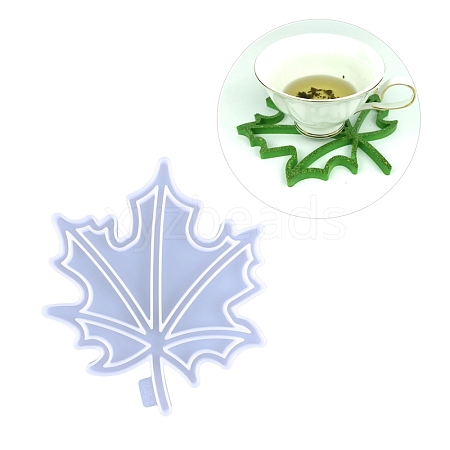 DIY Maple Leaf Cup Mat Silicone Molds DIY-A034-27A-1