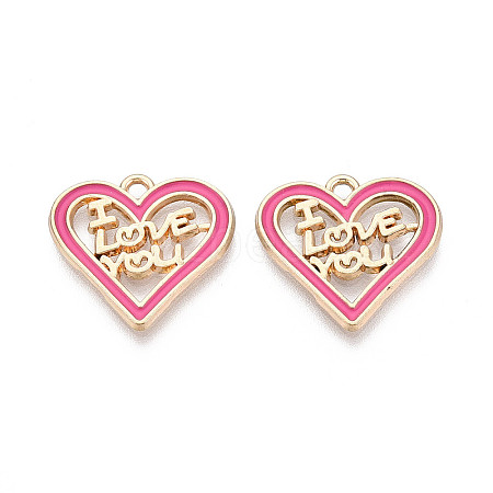 Alloy Enamel Pendants ENAM-T024-09C-G-1