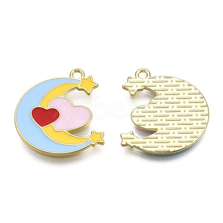 Alloy Enamel Pendants PALLOY-F286-14A-G-1