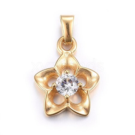 304 Stainless Steel Pendants STAS-P216-39G-1