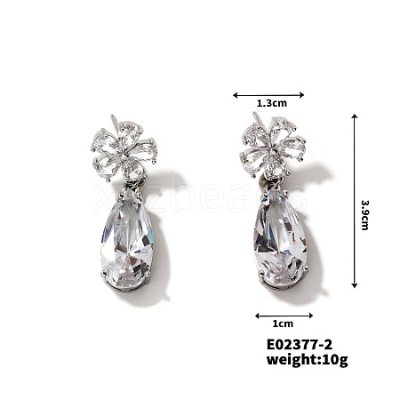 Shiny Flower Stud Earrings with American Style and Personality YB1145-2-1