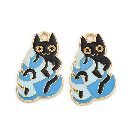 Plant & Animal Alloy Enamel Pendants FIND-N005-05C-G-1