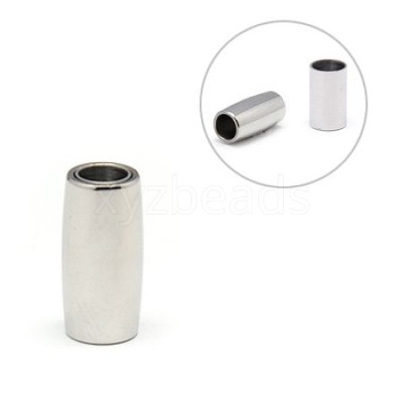 Tarnish Resistant Stainless Steel Magnetic Clasps with Glue-in Ends STAS-E049-10-1