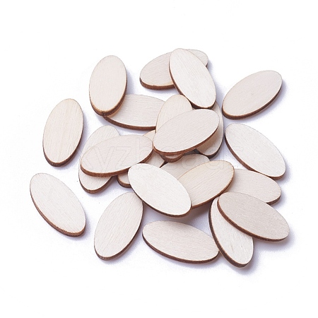 Undyed Wood Cabochons WOOD-I004-46-1