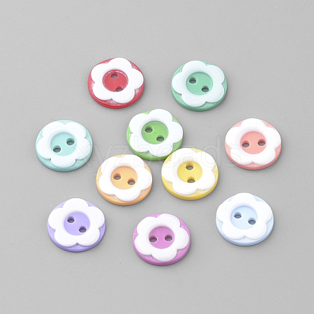 2-Hole Acrylic Buttons X-BUTT-S020-34-1