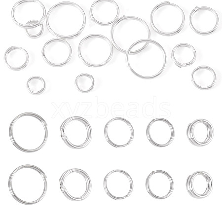 20Pcs 5 Styles 925 Sterling Silver Split Rings STER-TA0001-49-1