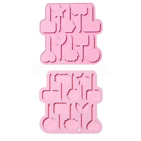 2Pcs DIY Cake Topper Food Grade Silicone Molds DIY-CJ0002-14-1